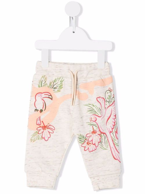 Jungle-print trackpants - Neutrals