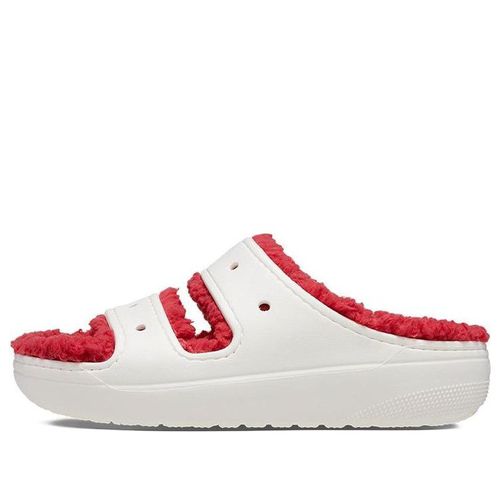 (WMNS) Classic Cozzzy Holiday Sweater Sandal 'White Red'