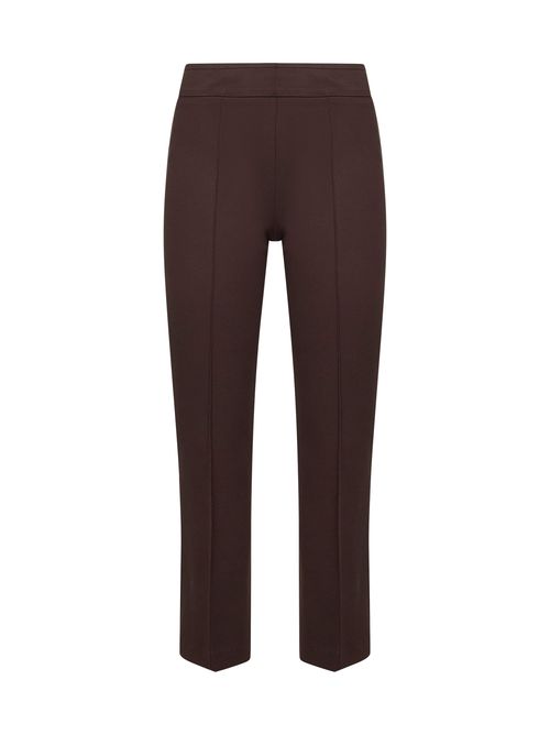 Stretch Jersey Trumpet Trousers — Brown