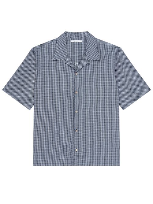 Checkered Short-Sleeved Cotton Shirt for Men