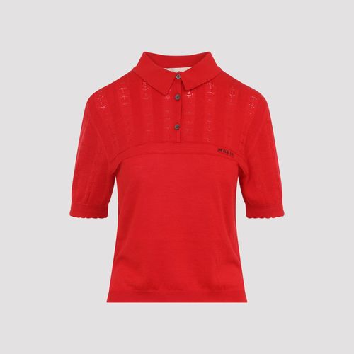 Women's Wool Silk Polo Shirt