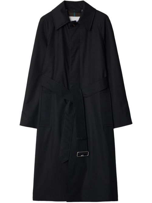 Long gabardine coat - Black