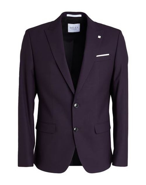 Man Blazer Dark purple Size 40 Polyester, Virgin Wool, Elastane