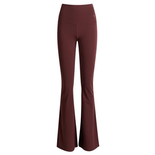 Women's Zenvy High Waisted Flared Pant in Burgundy Crush/Black