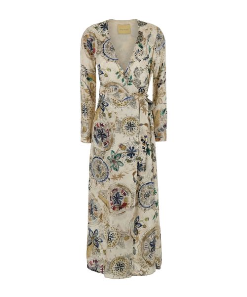V-neck printed dress