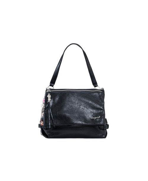 Women's Medium Faux Leather Backpack - Black