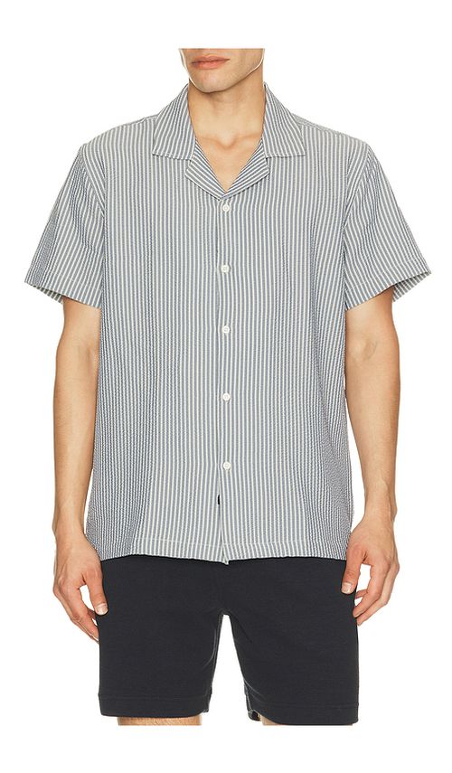 Rails Amalfi Camp Collared Shirt in Navy. L. Also in M, S, XL/1X
