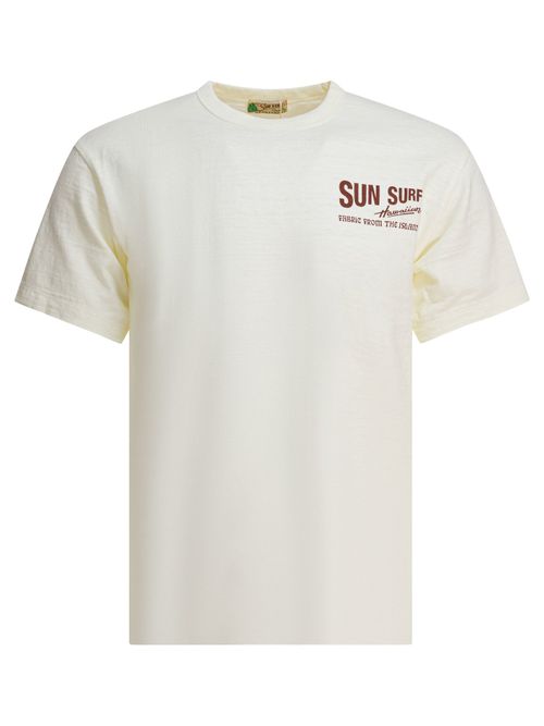 Sun Surf Beige Cotton T-Shirt