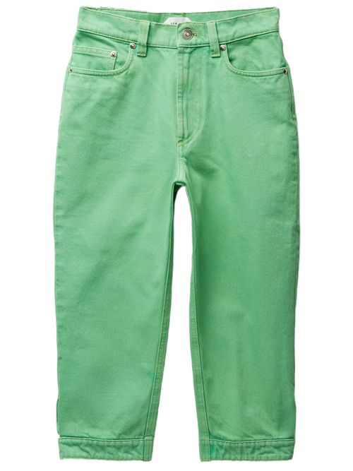Women's Cotton Denim Jeans with Back Leather Patch