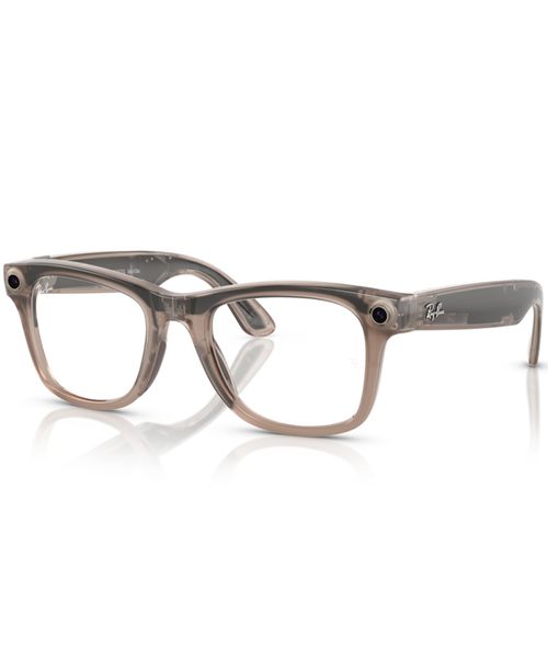 Meta, Unisex Wayfarer Transitions Smart Glasses RW4006 - Warm Stone