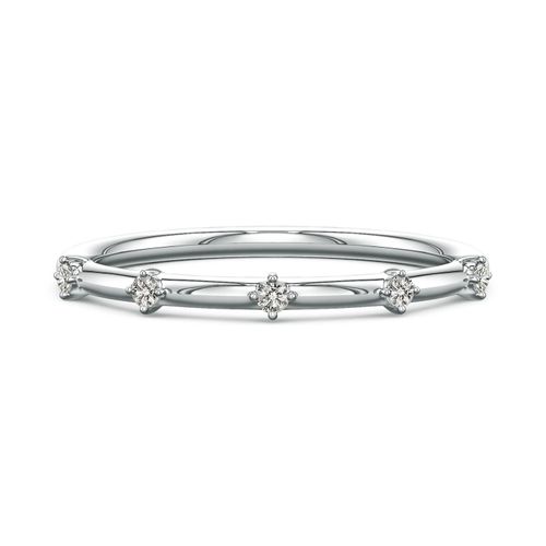 Angara 1.5 MM Round Diamond Five-Stone Station Ring in 14K White Gold