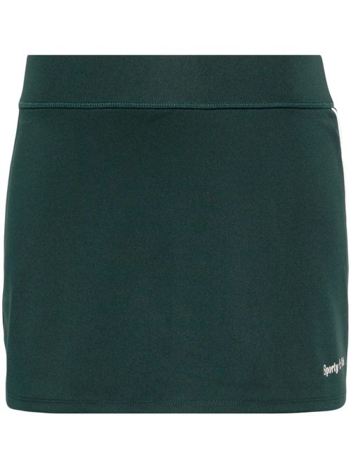 Sporty & Rich Jersey mini-rok met logoprint - Groen