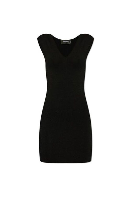 Dsquared2 Logo Plaque V-Neck Mini Dress