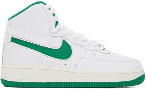 White & Green Air Force 1 Sculpt Sneakers