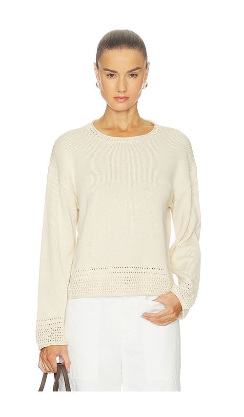 Velvet by Graham & Spencer Rosalyn Sweater in Cream. S. Also in