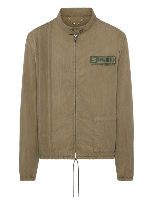 SPEED Graphic Stand-Collar Zip-Front Long-Sleeve Jacket