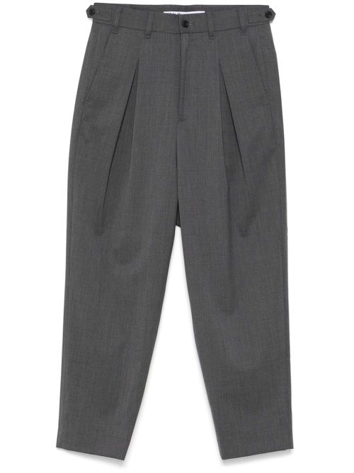 Two-tuck wide trousers - Grey