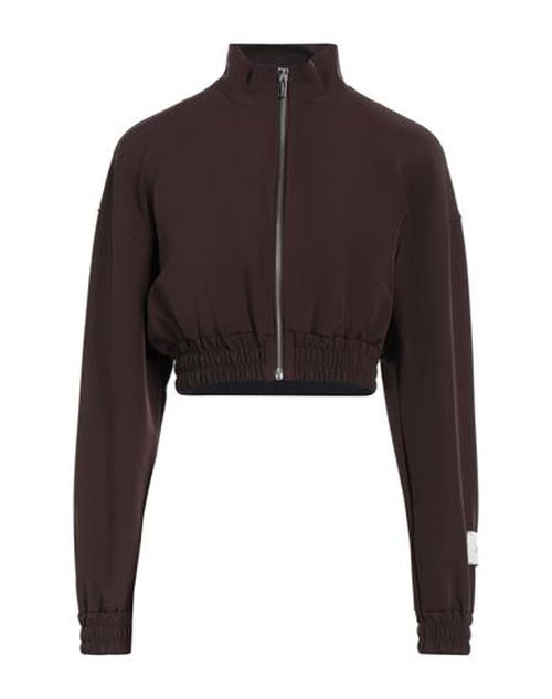 Woman Sweatshirt Dark brown Size XXS Polyester, Elastane