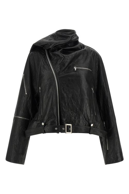 'Cropped Scarf Flight' Jacket