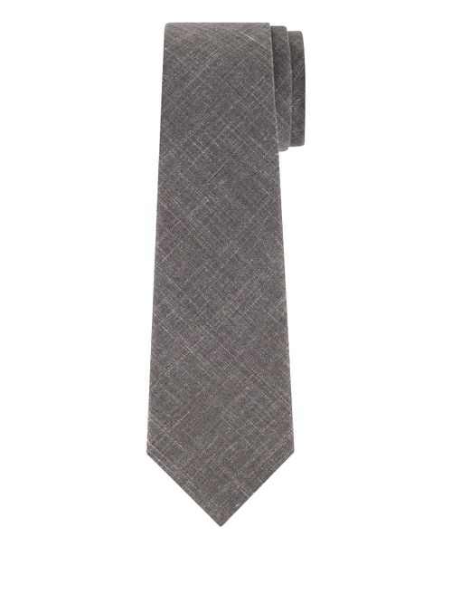 Hackett slub-textured tie - Grey