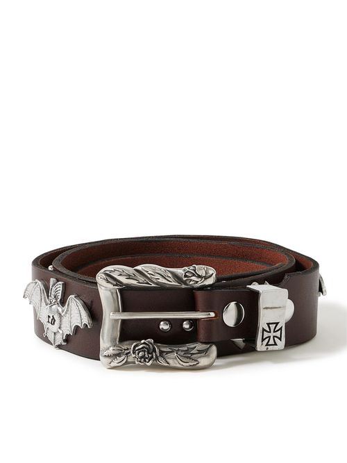 4cm Studded Leather Belt
