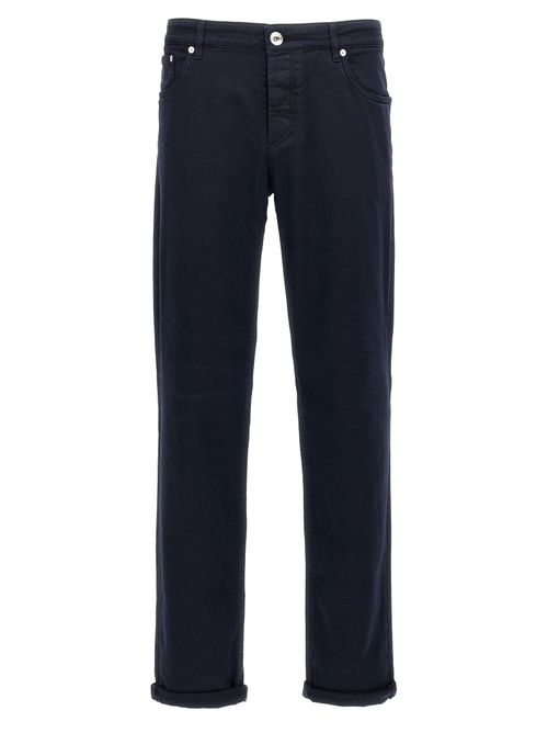 Cotton Denim Jeans — Navy