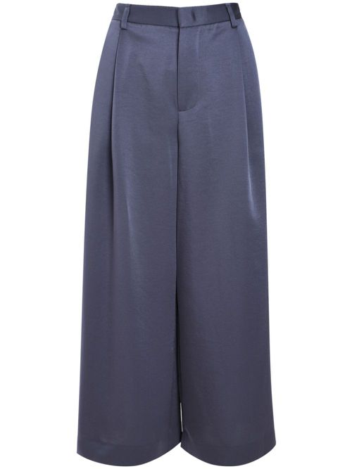 Mid-rise satin trousers - Purple