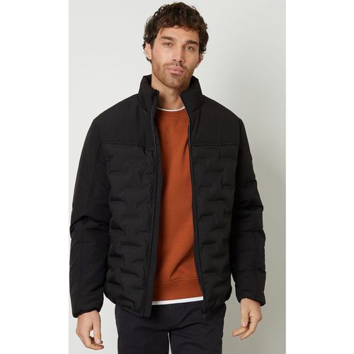 Quilted Panel Funnel Neck Jacket