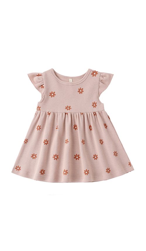 QUINCY MAE Flutter Sleeve Dress in Pink Daisy. 12-18M also -24M