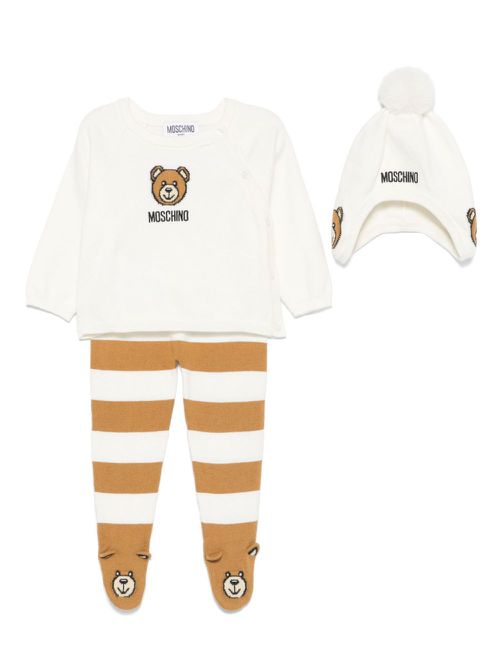 Teddy Bear trousers set - White
