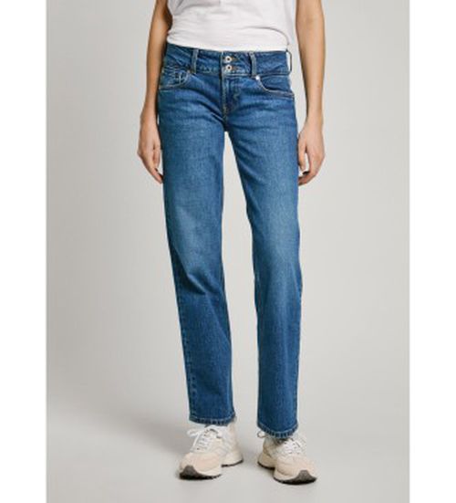 Pepe Jeans for woman. PL204848EE3 Straight fit jeans Venus blue (29/30), Casual, Cotton, Denim, Sustainable
