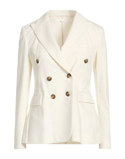 Woman Blazer White Size 4 Viscose, Polyamide, Elastane