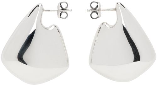 Bottega Veneta Silver Small Fin Earrings