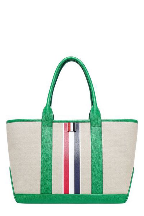 Thom Browne Rwb Stripe Small Tool Tote Bag