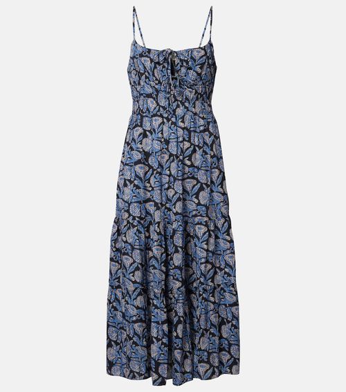 Aydin floral cotton-blend midi dress
