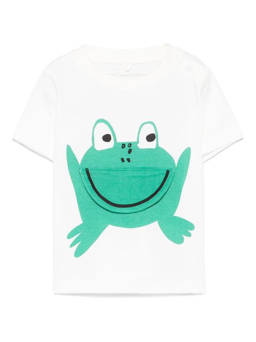 Frog-print T-shirt - White