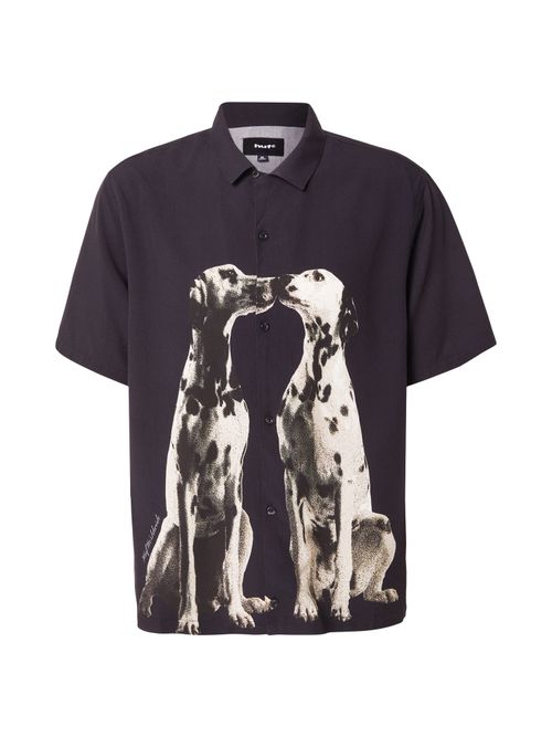 HUF Camicia 'Dogged' beige / nero / bianco