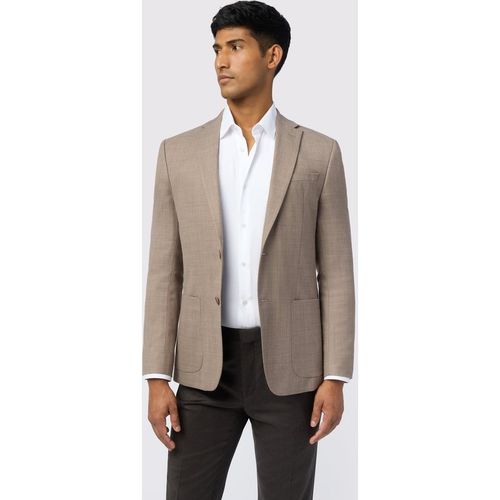 Ted Baker Mens Oram Slim Fit Structure Jacket - Beige - 48 Chest