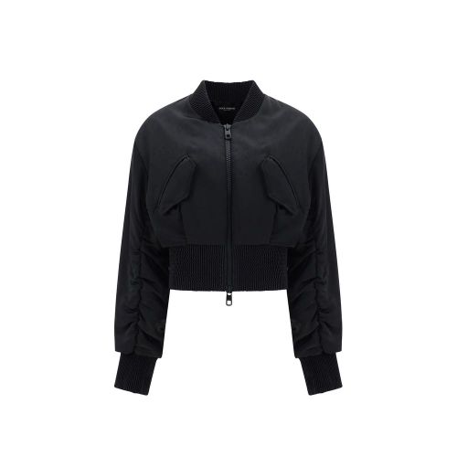 Acetate Bomber Jacket — Black