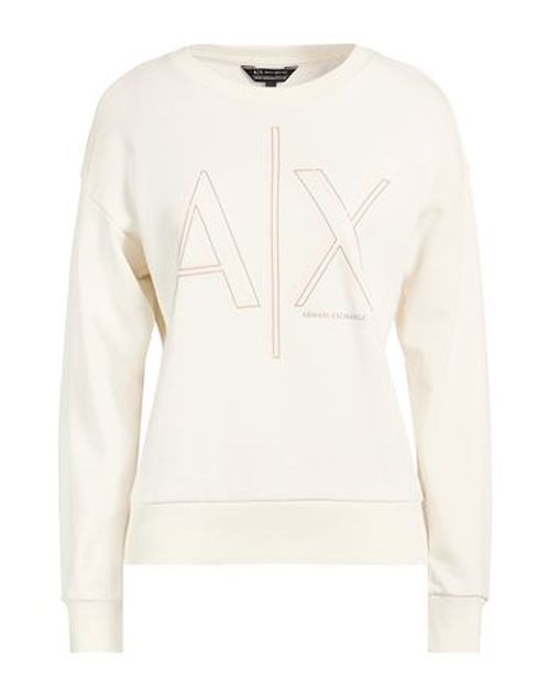 Woman Sweatshirt Off white Size S Cotton, Polyester, Elastane