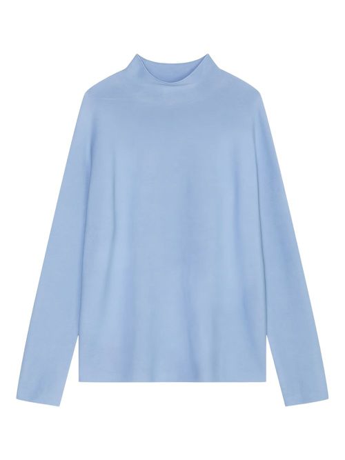 High-neck T-shirt - Blue