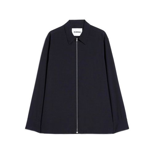 Zip Long-sleeve Wool Shirt