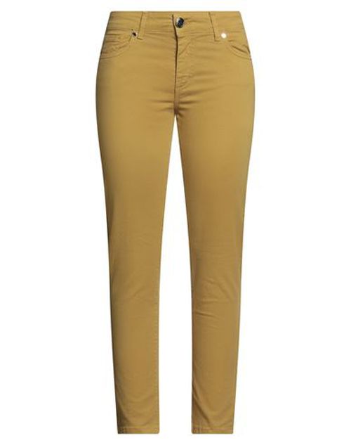 Woman Pants Mustard Size 8 Cotton, Elastane