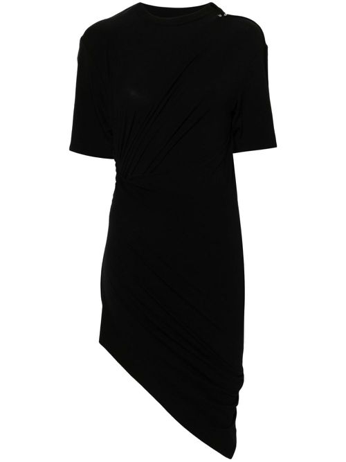 Asymmetric hem minidress - Black