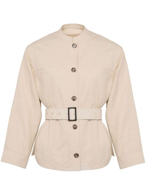 Belted jacket - Brown