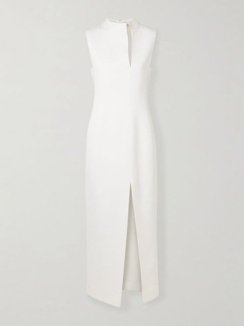 Lowen Satin-crepe Midi Dress - White