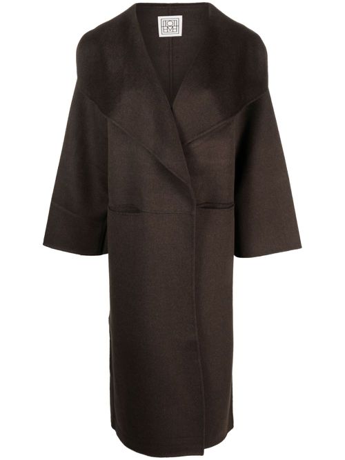 Wool-blend coat - Brown