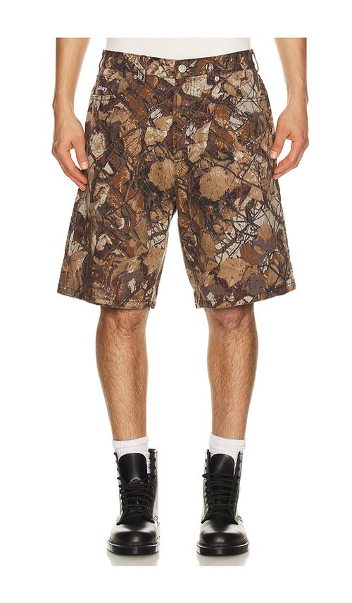 Obey Bigwig Baggy Denim Short in Fence Camo. 30 also , 33