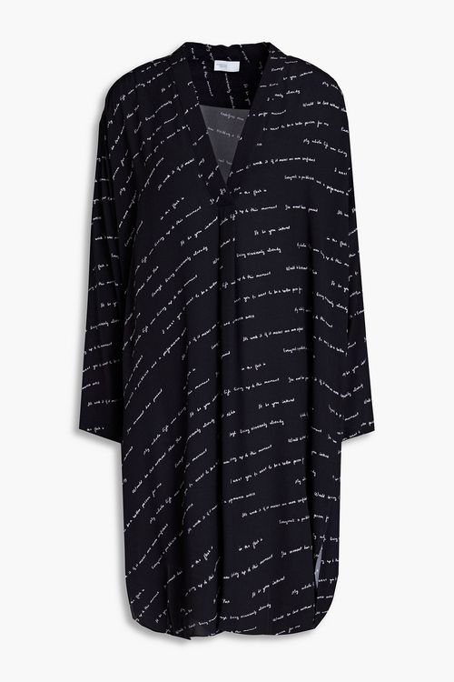 Printed crepe dress