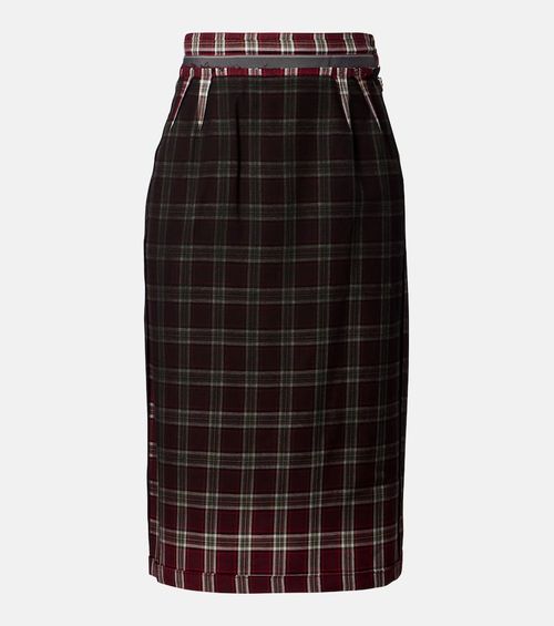 Checked pencil skirt